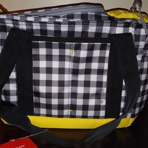 Target Lunch Tote Blk, white, yellow